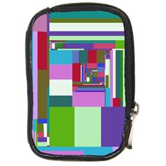 Fractal Gradient Colorful Infinity Art Compact Camera Leather Case by Wegoenart