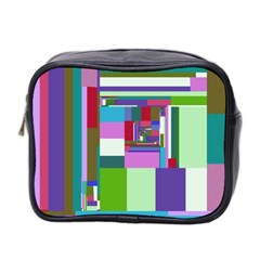 Fractal Gradient Colorful Infinity Art Mini Toiletries Bag (two Sides) by Wegoenart