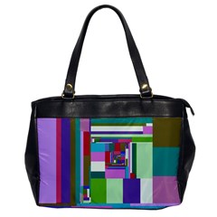 Fractal Gradient Colorful Infinity Art Oversize Office Handbag by Wegoenart