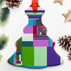 Fractal Gradient Colorful Infinity Art Christmas Tree Ornament (two Sides) by Wegoenart