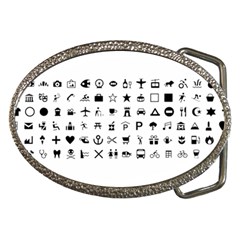 Icons Set Symbols Collection Belt Buckles by Wegoenart