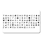 Icons Set Symbols Collection Magnet (Rectangular) Front