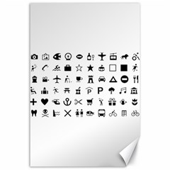 Icons Set Symbols Collection Canvas 24  X 36  by Wegoenart