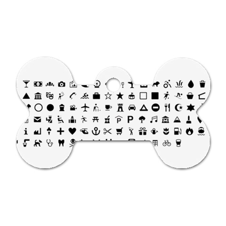 Icons Set Symbols Collection Dog Tag Bone (Two Sides)