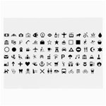 Icons Set Symbols Collection Large Glasses Cloth (2-Side) Front