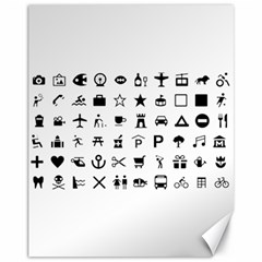 Icons Set Symbols Collection Canvas 11  X 14  by Wegoenart