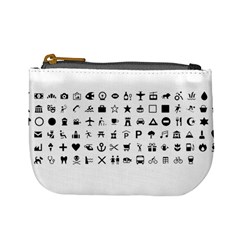 Icons Set Symbols Collection Mini Coin Purse by Wegoenart