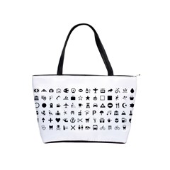 Icons Set Symbols Collection Classic Shoulder Handbag by Wegoenart