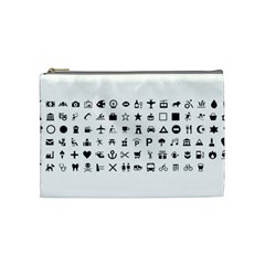 Icons Set Symbols Collection Cosmetic Bag (medium) by Wegoenart