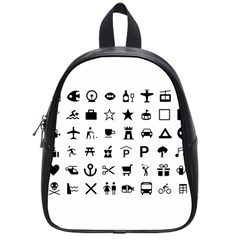 Icons Set Symbols Collection School Bag (small) by Wegoenart