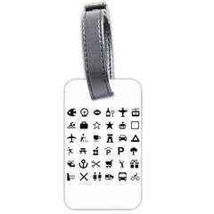 Icons Set Symbols Collection Luggage Tags (one Side)  by Wegoenart