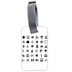 Icons Set Symbols Collection Luggage Tags (two Sides) by Wegoenart