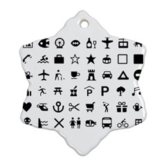 Icons Set Symbols Collection Ornament (snowflake) by Wegoenart