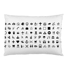 Icons Set Symbols Collection Pillow Case (two Sides) by Wegoenart