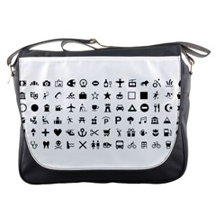 Icons Set Symbols Collection Messenger Bag by Wegoenart