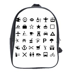 Icons Set Symbols Collection School Bag (xl) by Wegoenart