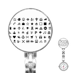 Icons Set Symbols Collection Stainless Steel Nurses Watch by Wegoenart