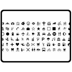 Icons Set Symbols Collection Double Sided Fleece Blanket (large)  by Wegoenart