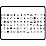 Icons Set Symbols Collection Double Sided Fleece Blanket (Large)  80 x60  Blanket Front