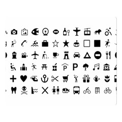 Icons Set Symbols Collection Double Sided Flano Blanket (large)  by Wegoenart