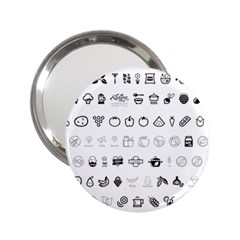 Vegan Vegetarian Icons Food Eat 2 25  Handbag Mirrors by Wegoenart