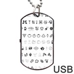 Vegan Vegetarian Icons Food Eat Dog Tag USB Flash (Two Sides) Back