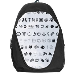 Vegan Vegetarian Icons Food Eat Backpack Bag by Wegoenart