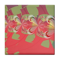 Fractal Gradient Colorful Infinity Tile Coasters