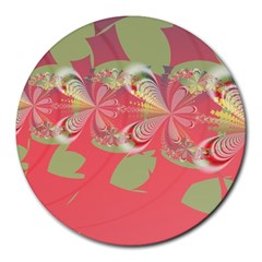 Fractal Gradient Colorful Infinity Round Mousepads by Wegoenart