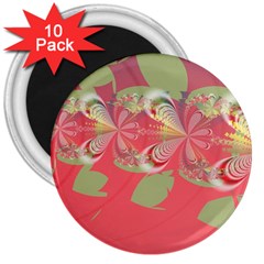 Fractal Gradient Colorful Infinity 3  Magnets (10 pack) 