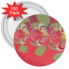 Fractal Gradient Colorful Infinity 3  Buttons (100 pack) 