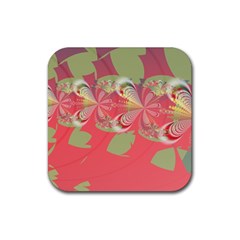 Fractal Gradient Colorful Infinity Rubber Coaster (Square) 