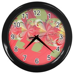 Fractal Gradient Colorful Infinity Wall Clock (Black)