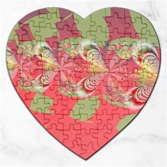 Fractal Gradient Colorful Infinity Jigsaw Puzzle (Heart)