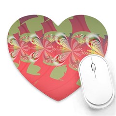 Fractal Gradient Colorful Infinity Heart Mousepads