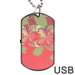 Fractal Gradient Colorful Infinity Dog Tag USB Flash (One Side)