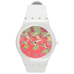 Fractal Gradient Colorful Infinity Round Plastic Sport Watch (M)