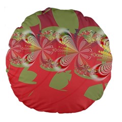 Fractal Gradient Colorful Infinity Large 18  Premium Round Cushions