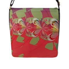 Fractal Gradient Colorful Infinity Flap Closure Messenger Bag (l) by Wegoenart