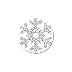 Snowflake Silhouette Fractal Golf Ball Marker (10 pack) Front