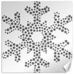 Snowflake Silhouette Fractal Canvas 12  X 12  by Wegoenart