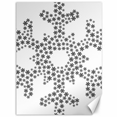 Snowflake Silhouette Fractal Canvas 36  X 48  by Wegoenart