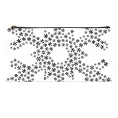 Snowflake Silhouette Fractal Pencil Cases by Wegoenart