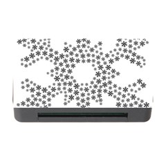 Snowflake Silhouette Fractal Memory Card Reader With Cf by Wegoenart