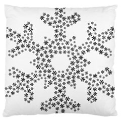 Snowflake Silhouette Fractal Standard Flano Cushion Case (two Sides) by Wegoenart