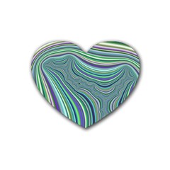 Art Fractal Gradient Colorful Infinity Pattern Heart Coaster (4 Pack)  by Wegoenart