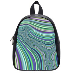 Art Fractal Gradient Colorful Infinity Pattern School Bag (small) by Wegoenart