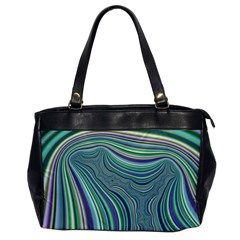 Art Fractal Gradient Colorful Infinity Pattern Oversize Office Handbag by Wegoenart