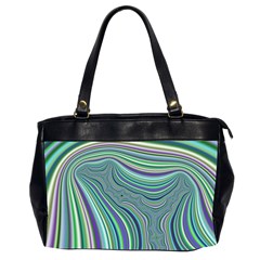 Art Fractal Gradient Colorful Infinity Pattern Oversize Office Handbag (2 Sides) by Wegoenart