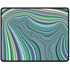 Art Fractal Gradient Colorful Infinity Pattern Double Sided Fleece Blanket (medium)  by Wegoenart